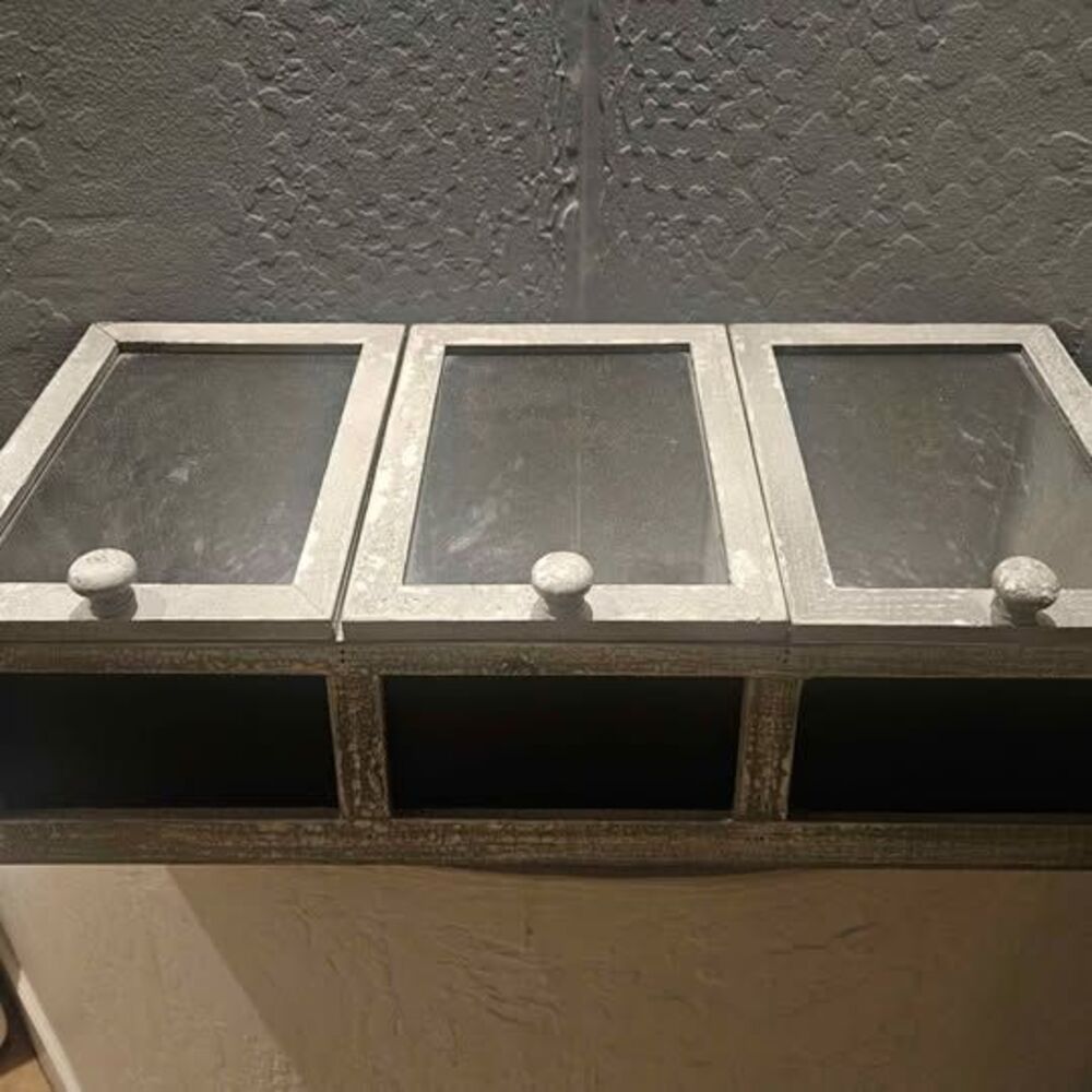 Wood Cubby Organizer Indoor Faux Greenhouse 20.5" x 9" x 7"